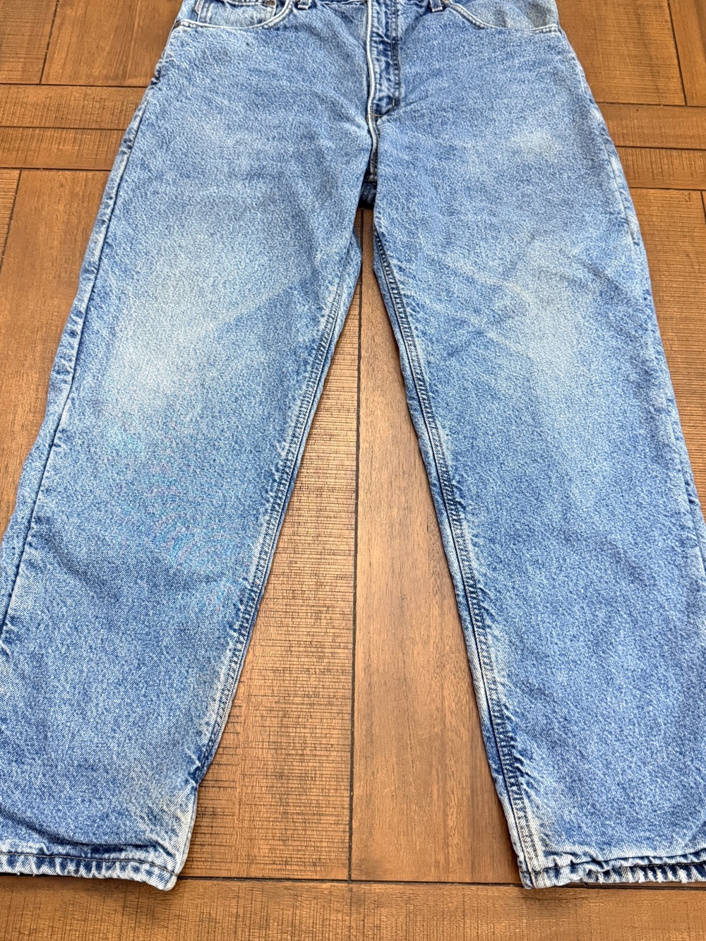 Carhartt Flannel Lined Men's 32x30 Relaxed Fit Blue Jeans Workwear B21 DST
